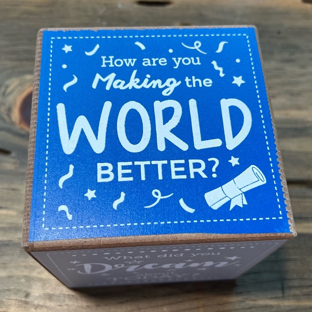 Inspirational Dice Block Graduation Gift‎ Home Office Desk Decor 3.75" Cube